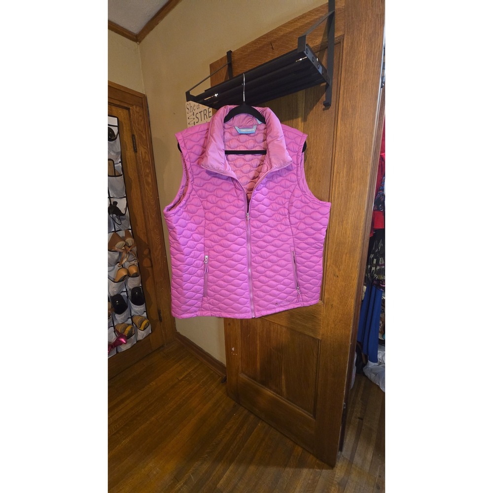 Free Country Womens Puffy Vest Quilted Zip Up Purple XXL
